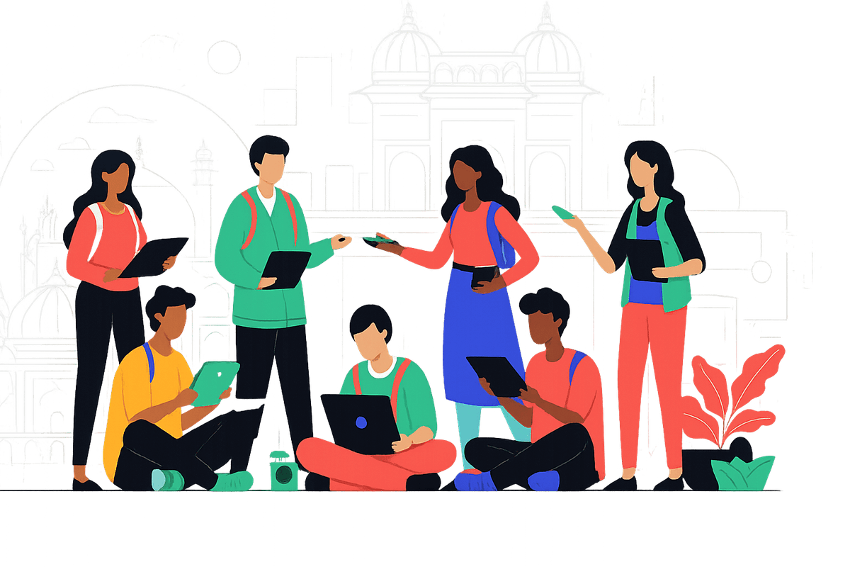 Students collaborating